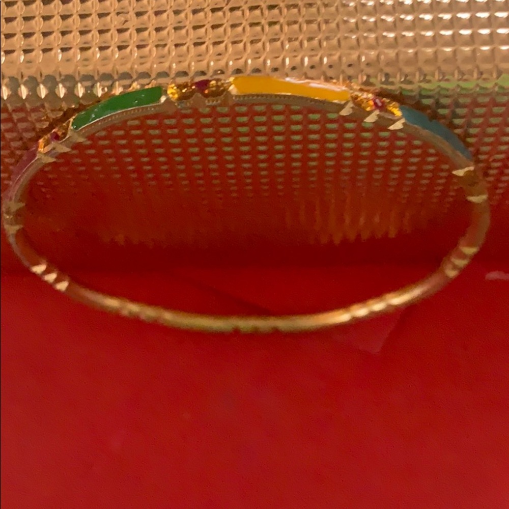 3 Bangles Bundle, Two Silver Tone; One Multicolor - image 4